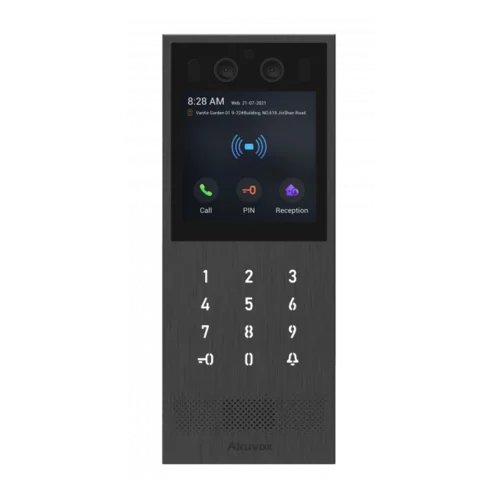 Вызывная панель Akuvox X912S, РоЕ, микрофон, динамик, 2 камеры, Mifare/EM, врезной монтаж Вызывная панель Akuvox X912S, РоЕ, микрофон, динамик, 2 камеры, Mifare/EM, врезной монтаж