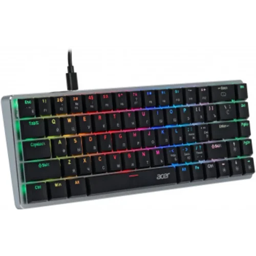 Клавиатура Acer OKW302 механическая серебристый USB for gamer LED (ZL.KBDCC.01C) Клавиатура Acer OKW302 механическая серебристый USB for gamer LED (ZL.KBDCC.01C)