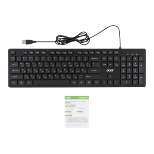 Клавиатура Acer OKW122 черный USB Multimedia (ZL.KBDEE.00C) Клавиатура Acer OKW122 черный USB Multimedia (ZL.KBDEE.00C)