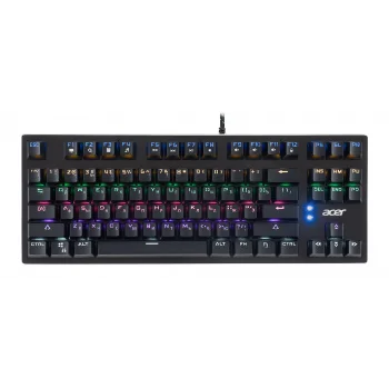 Клавиатура Acer OKW126 механическая черный USB for gamer LED (ZL.KBDEE.00G)