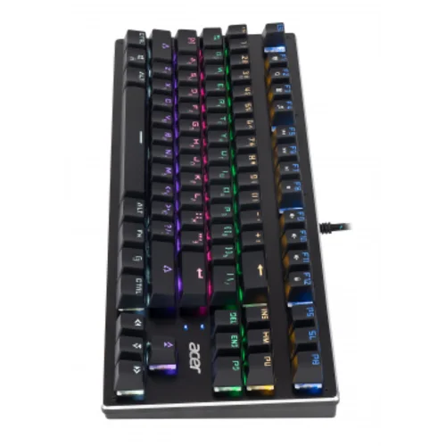 Клавиатура Acer OKW126 механическая черный USB for gamer LED (ZL.KBDEE.00G)