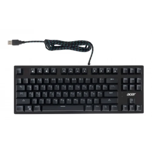 Клавиатура Acer OKW126 механическая черный USB for gamer LED (ZL.KBDEE.00G)