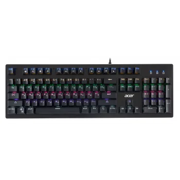 Клавиатура Acer OKW127 механическая черный USB for gamer LED (ZL.KBDEE.00H)