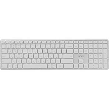 Клавиатура Acer OKR301 белый/серебристый USB беспроводная BT/Radio slim Multimedia (ZL.KBDEE.015) Клавиатура Acer OKR301 белый/серебристый USB беспроводная BT/Radio slim Multimedia (ZL.KBDEE.015)