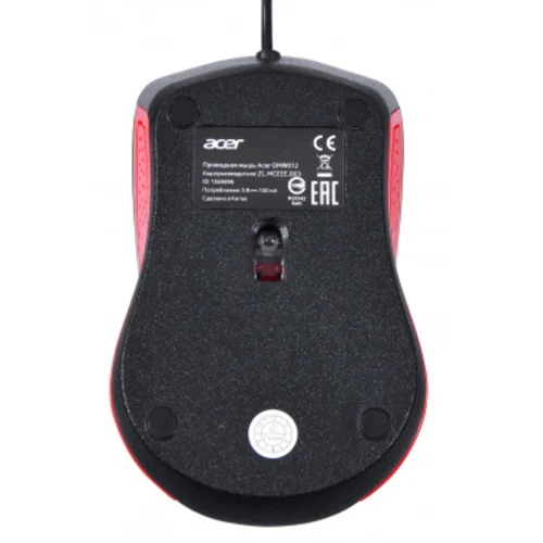 Мышь Acer OMW012 черный/красный оптическая (1200dpi) USB (3but) Мышь Acer OMW012 черный/красный оптическая (1200dpi) USB (3but)
