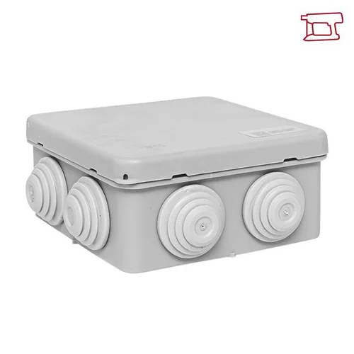 Коробка распаячная КМР-030-031 с крышкой наружная 85х85х40 8 мембранных вводов IP55 EKF plc-kmr-030-