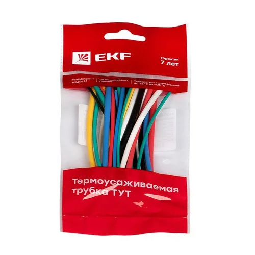 Набор трубок термоусадочных ТУТ 1/0.5; 1.5/0.75; 2/1; 2.5/1.25; 3/1.5 (6 цветов по 5шт 100мм) PROxim