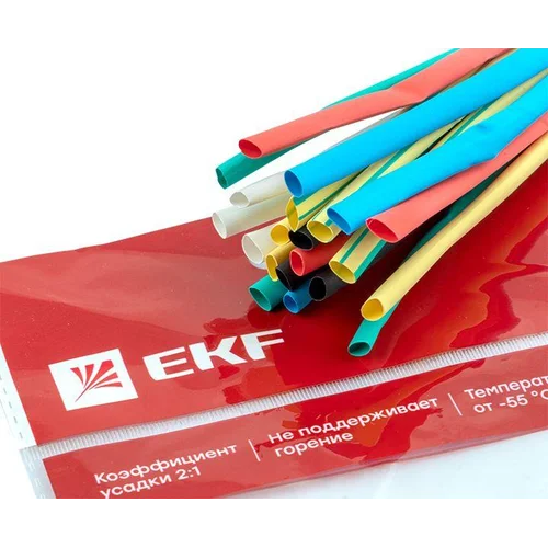 Набор трубок термоусадочных ТУТ нг тонкостен. 4/2 (7 цветов по 3шт 100мм) EKF tut-n-4 Набор трубок термоусадочных ТУТ нг тонкостен. 4/2 (7 цветов по 3шт 100мм) EKF tut-n-4