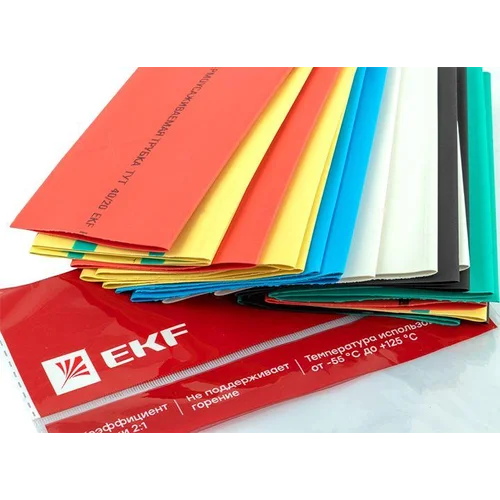 Набор трубок термоусадочных ТУТ нг тонкостен. 40/20 (7 цветов по 3шт 100мм) EKF tut-n-40