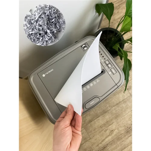 Уничтожитель документов ГЕЛЕОС АП23-5, DIN P-5 (5 ур-нь секр.), фрагмент 1,9х12мм, АВТОПОДАЧА 145 лист (70г/м2), пл.карты/скрепки/скобы, 23 литра