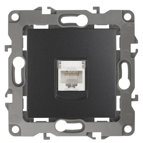 Розетка компьютерная Эра12 12-3107-05 RJ45 антрацит Эра Б0014727 Розетка компьютерная Эра12 12-3107-05 RJ45 антрацит Эра Б0014727