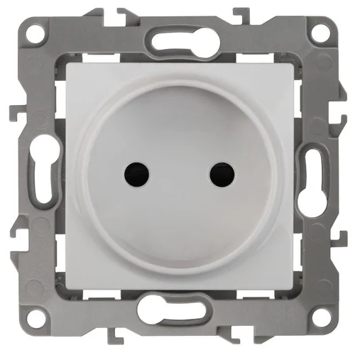 Розетка 1-м СП Эра12 12-2105-01 16А IP20 16AX 250В 2P механизм бел. Эра Б0018254