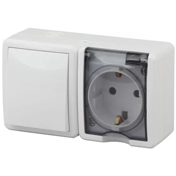 Блок ОП розетка+выключатель 11-7401-01 16АХ(10AX)-250В IP54 Эксперт бел. ЭРА Б0020733 Блок ОП розетка+выключатель 11-7401-01 16АХ(10AX)-250В IP54 Эксперт бел. ЭРА Б0020733