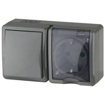 Блок ОП розетка+выключатель 11-7401-03 16АХ(10AX)-250В IP54 Эксперт сер. ЭРА Б0020734 Блок ОП розетка+выключатель 11-7401-03 16АХ(10AX)-250В IP54 Эксперт сер. ЭРА Б0020734