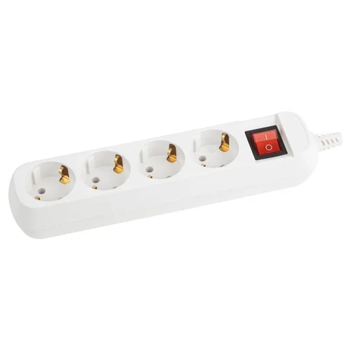 Колодка удлинителя 4-м с заземл. KX-4es с выкл. Эра Б0028344