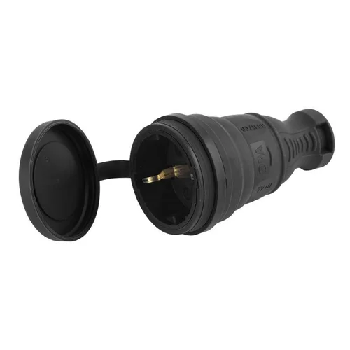 Разъем каучуковый с заземл. прям. 16А IP44 черн. Эра Б0044541 Разъем каучуковый с заземл. прям. 16А IP44 черн. Эра Б0044541