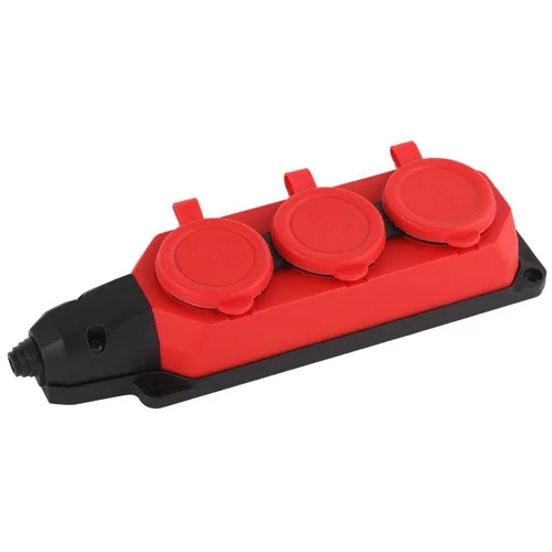 Колодка удлинителя 3-м с заземл. 16А IP44 K-3e-RED-IP44 каучук красн. Эра Б0044552 Колодка удлинителя 3-м с заземл. 16А IP44 K-3e-RED-IP44 каучук красн. Эра Б0044552