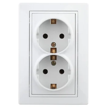 Розетка 2-м СП Plano 1-205-01 16А IP20 250В 2х2P+E Schuko бел. Intro Б0053915 Розетка 2-м СП Plano 1-205-01 16А IP20 250В 2х2P+E Schuko бел. Intro Б0053915