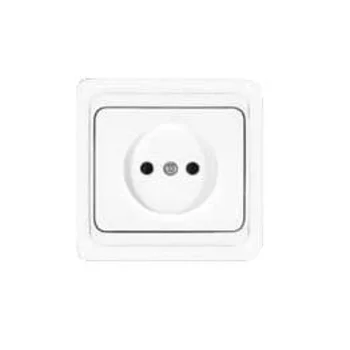 Розетка 1-м СП Валери 16А IP20 без заземл. бел. UNIVersal В0022