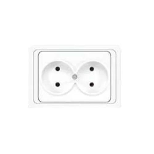 Розетка 2-м СП Валери 16А IP20 без заземл. бел. UNIVersal В0102 Розетка 2-м СП Валери 16А IP20 без заземл. бел. UNIVersal В0102