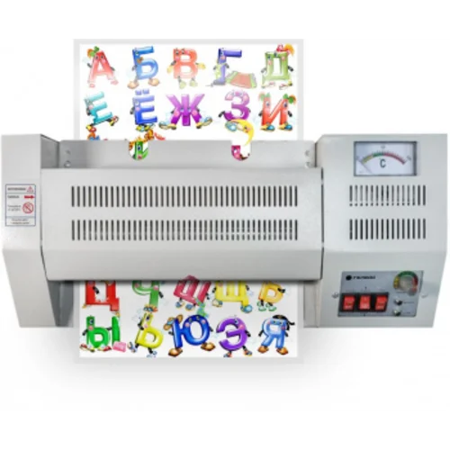 Ламинатор Heleos ЛМ_А4Про серый A4 (60-250мкм) 62см/мин (4вал.) хол.лам. лам.фото реверс