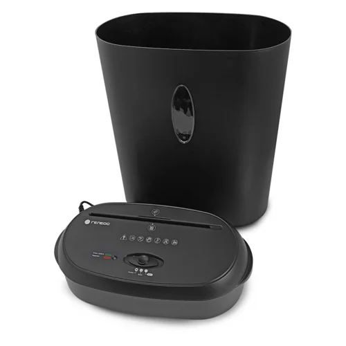 Уничтожитель документов ГЕЛЕОС УМ24-4, DIN P-4 (4 ур-нь секр.), фрагмент 3,9х38мм, 17 лист (70г/м2), CD/пл.карты/скрепки/скобы, 24 литра